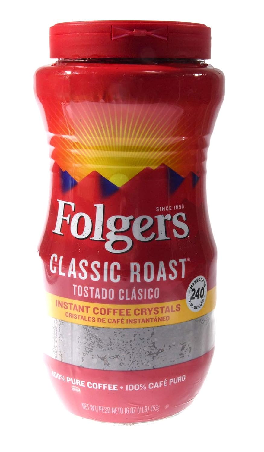 Folgers Classic Roast Instant Coffee Crystals  (Pack of 2)