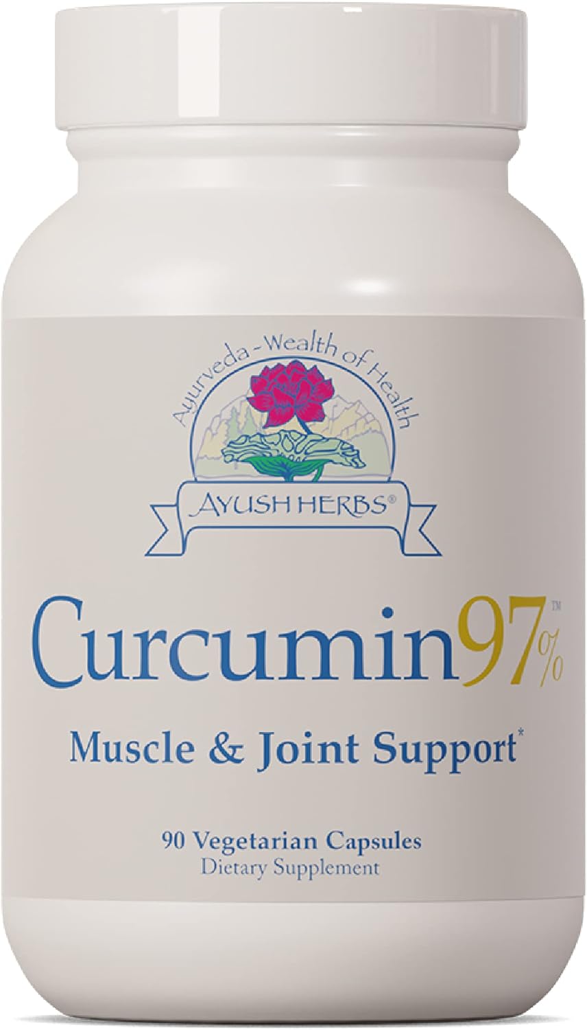 Ayush Herbs Curcumin 97%, Herbal Turmeric Supplement for Whole-Body Su