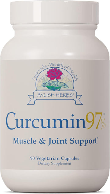 Ayush Herbs Curcumin 97%, Herbal Turmeric Supplement for Whole-Body Su