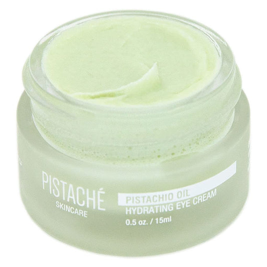 Pistaché Skincare Pistachio Oil Eye Cream + Hydrates and Brightens + Vitamin E + Antioxidant Protection + Reduces Dark Circles and Smoothes, 0.5