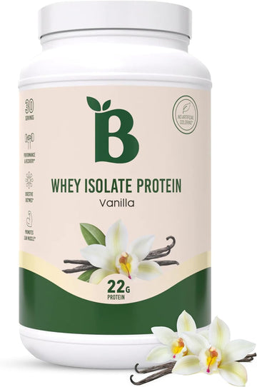 Bloom Nutrition Whey Isolate Protein Powder, Vanilla - Pure Iso Post W