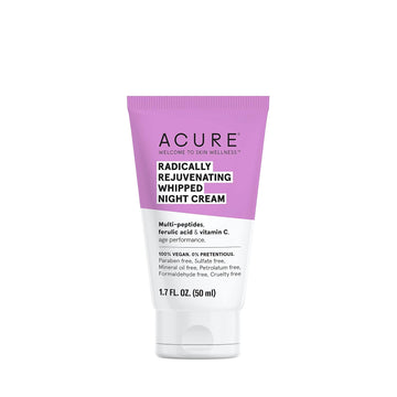 ACURE Radically Rejuvenating Whipped Night Cream - 1.7   – Provides Anti-Aging Support – Multi-Peptides, Ferulic Acid & Vitamin C Hydrate and Rejuvenate - 100% Vegan