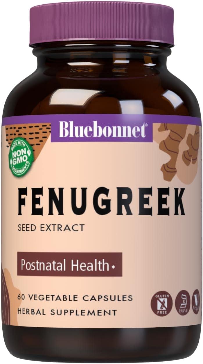 BlueBonnet Fenugreek Seed Extract Supplement, 60 Count