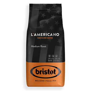 Bristot L‘americano Filter Coffee | Italian Coffee Beans | Medium Roast | Low Acid |