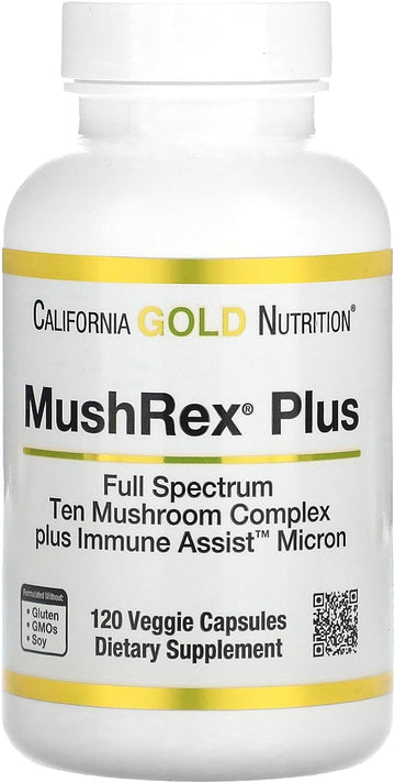 Fungiology, Mushrex Plus, Full-Spectrum Mushroom Complex, Certified Or