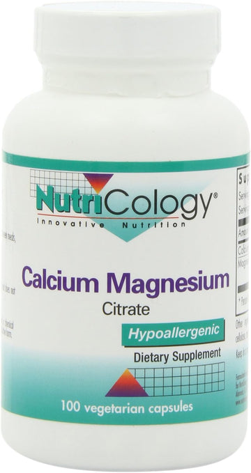 Nutricology Calcium Magnesium Citrate, Vegicaps, 100-Count