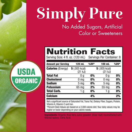 Dynamic Health Organic Aloe Vera Juice, No Additives, Digestive Suppor