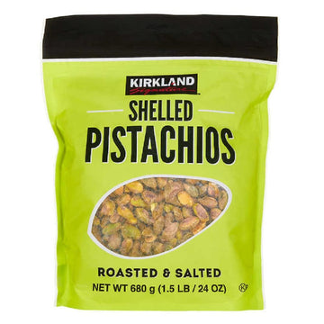 Kirkland Signature Nuts, Shelled Pistachios Roasted & Salted 24 Ounce (Pack of 1)