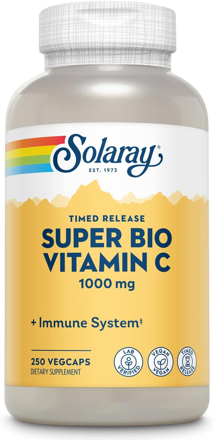 SOLARAY Super Bio Vitamin C 1000mg, Buffered, Time Release Capsules wi