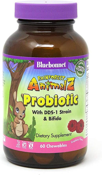 Bluebonnet Nutrition Rainforest Animalz Probiotic, Supports Immune and4.8 Ounces