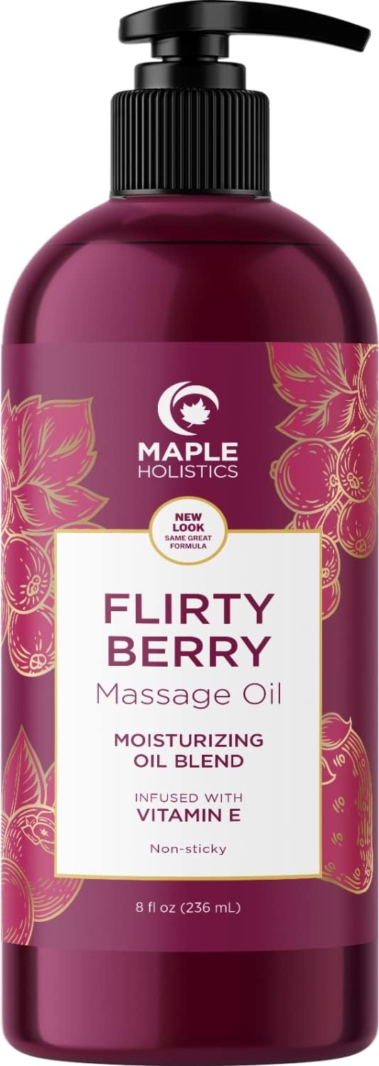 Berry Sensual Massage Oil For Couples - Fun And Fruity Full Body Massa