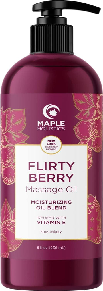 Berry Sensual Massage Oil for Couples - Fun and Fruity Full Body Massa