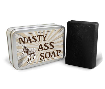 Nasty Ass Soap - Funny Donkey Design - Novelty Bath Soap for Men and Women - Black Soap, Handcrafted, Made in the USA, Contains Activated Charcoal