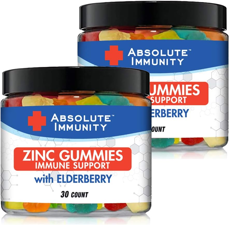 Absolute Immunity- ZINC and Elderberry Gummies - Immune System Health
