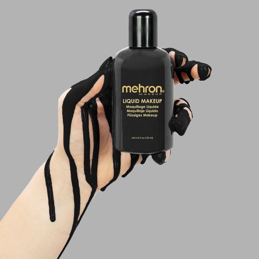 Mehron Makeup Liquid Makeup | Face Paint and Body Paint 4.5  (133 ) (Black)