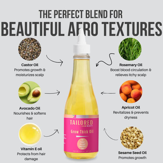 Tailored BeautyOrganic Hair Growth Thick Oil with JBCO