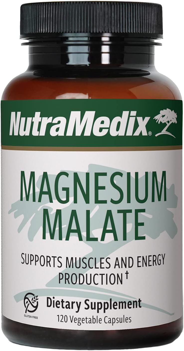 NutraMedix Magnesium Malate 200mg - Bioavailable Energy, Bone Health, Muscle & Joint Support Supplement - Vegan, Non-GMO