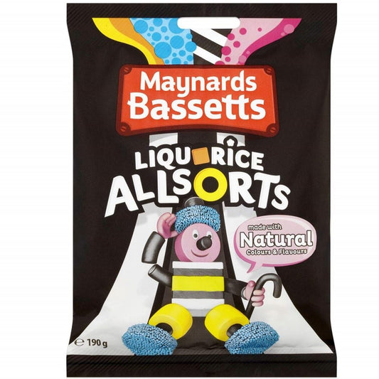 Maynards Bassetts liquorice allsorts 190gram imported from t