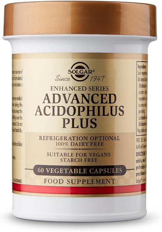 Solgar Advanced Acidophilus Plus, 120 Vegetable Capsules - Supports He4.59 Ounces