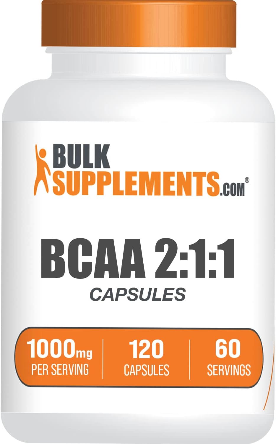 BULKSUPPLEMENTS.COM BCAA 2:1:1 Capsules - Branched Chain Amino Acids,
