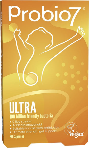 Probio7 Ultra | 100 Billion CFU | Bioflavonoid | Digestive Health | fo20 Grams