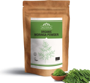 Ausha Organic Moringa Powder - 500G L Certified Organic By Soil Associ500 Grams