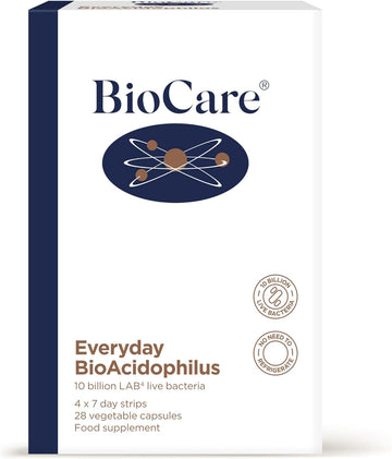 BioCare Everyday BioAcidophilus | 10 Billion LAB4 Live Bacteria - 28 C40 Grams