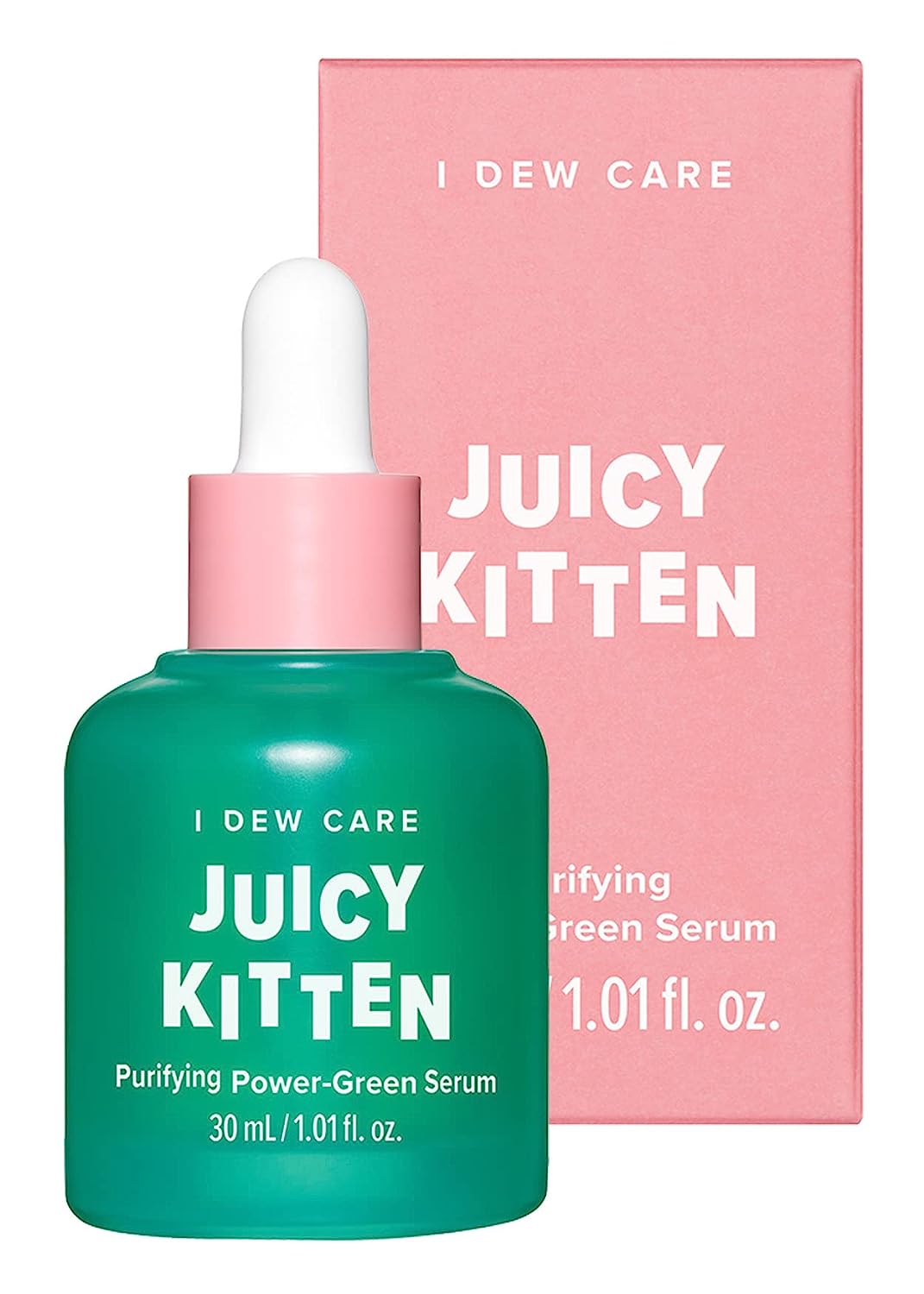 I Dew Care Face Serum - Juicy Kitten | Gift, Purifying Power-Green Korean Skincare With Niacinamide, 1.01