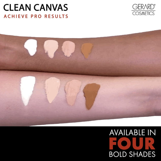 Gerard Cosmetics Clean Canvas Eye Concealer and Base - Smoothens Under Eye and Covers Blemishes - Extends Duration of Eyeshadow Wear - Evens Complexion - Keeps Makeup Color True - Fair - 0.14
