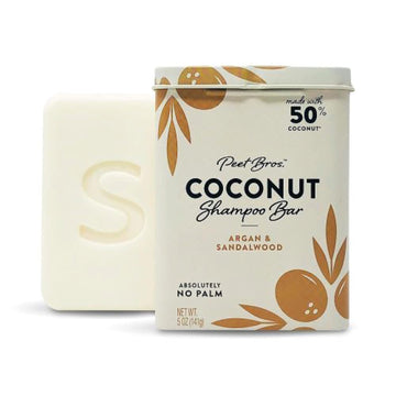 Peet Bros. Coconut Shampoo Bar - Argan & Sandalwood Moisturizing Shampoo Bar Made With Coconut - Vegan, Palm Oil-Free Shampoo Bar - No Artificial Fragrances - Planet Friendly - Made in USA - 5