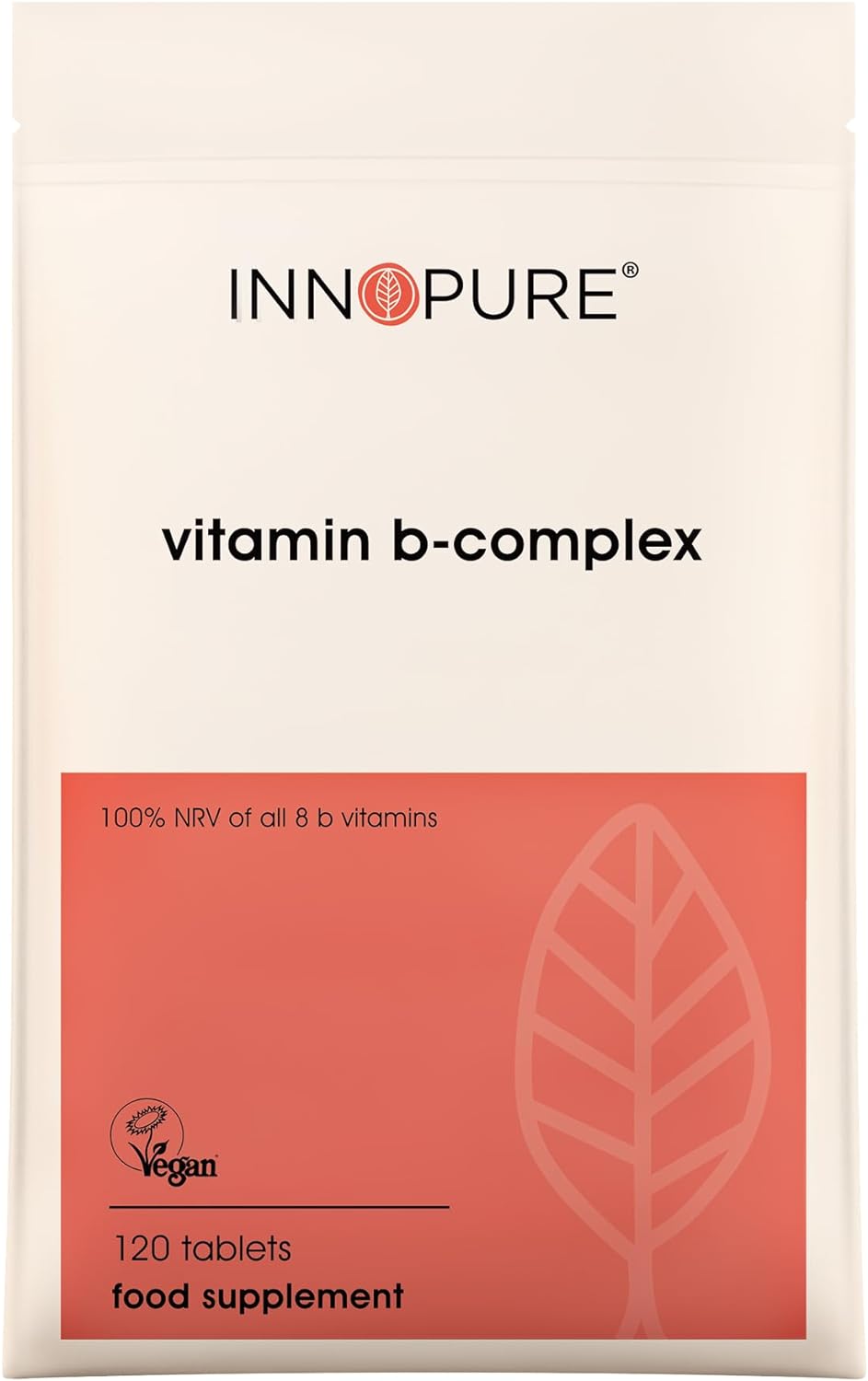 INNOPURE Vitamin B Complex Tablets (No Artificial Fillers) 100% NRV of20 Grams