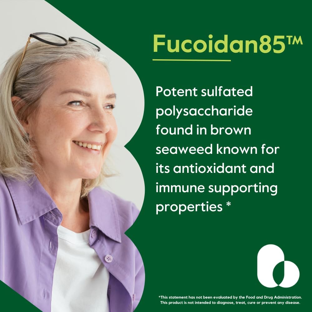 BESTVITE Fucoidan Extract 500mg (Standardized to 85% Fucoidan) (120 Ve