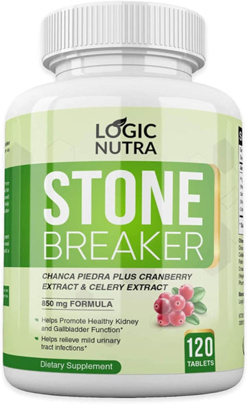 Logic Nutra Chanca Piedra Kidney Stone Breaker 120 Tablets 800 mg - Maximum Strength for Gallbladder & Urinary Cleanse w