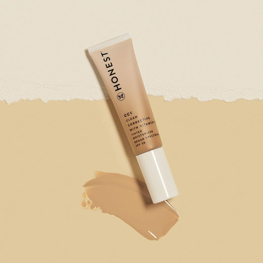 Honest Beauty CCC Clean Corrective with Vitamin C Tinted Moisturizer | Mineral SPF 30 | Vegan + Cruelty Free | Terra Light, 1