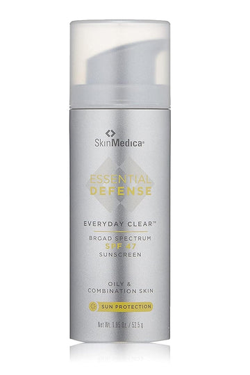 SkinMedica Essential Defense Everyday Clear SPF 47 Sunscreen for Face This Lightweight, Facial Sunscreen is Ideal for Oily and/or Combination Skin, 1.85