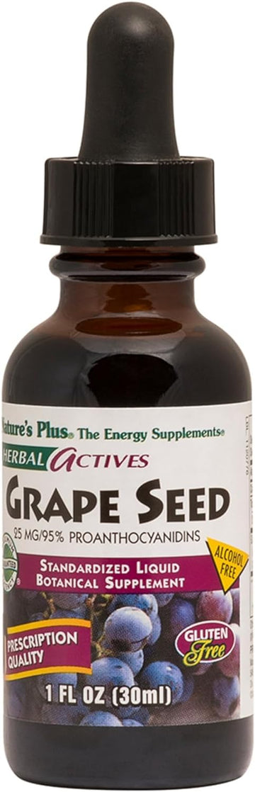 NaturesPlus Herbal Actives Grape Seed 25 mg Liquid Suspension - Vegan