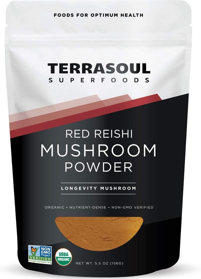 Terrasoul Superfoods Organic Reishi Mushroom Powder (4:1 Extract), 5.5