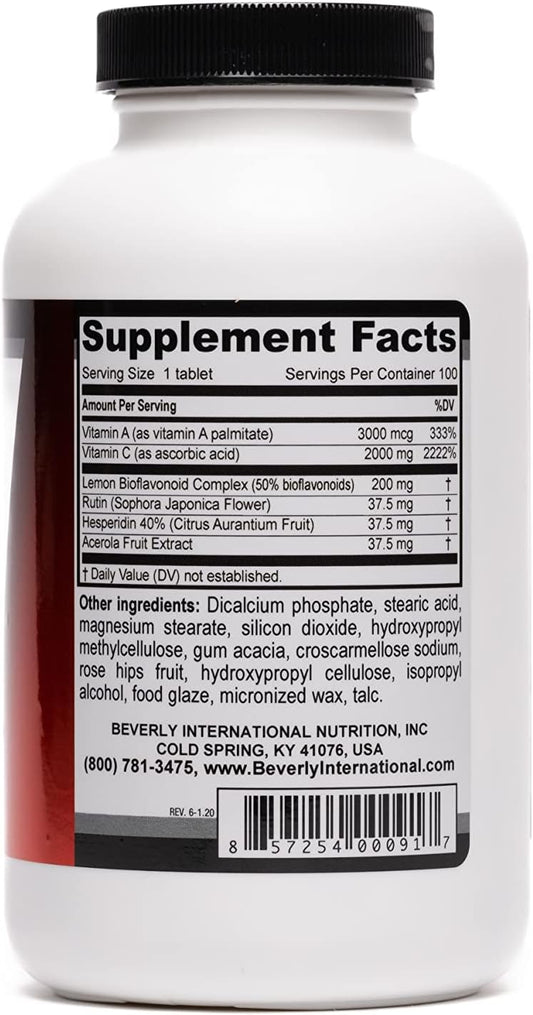 Beverly International Ultra-C, 100 Sustained-Release Vitamin C Tabs. S