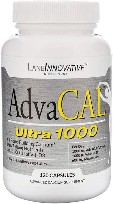 Lane Innovative - AdvaCAL Ultra 1000, Bone Building Calcium, Including Vitamin D3 and Magnesium, Easy Absorption (120 Ca