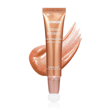 JOSMON Liquid Bronzer with Cushion Applicator, Cream Bronzer Stick, Moisturize Highlighter and Contour Stick Bronzer Long Lasting, Blendable and Lightweight Face Highlighter & Bronzer Stick, Face Illuminator Makeup, Vegan & Cruelty-Free, Bronzer Glow