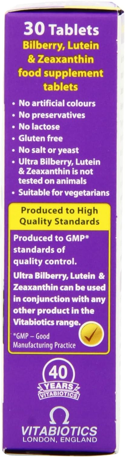 Vitabiotics - Ultra Bierry, Lutein & Zeaxanthin - 30 Tablets