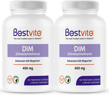BESTVITE DIM (Diindolylmethane) 400mg with Bioperine (240 Vegetarian C