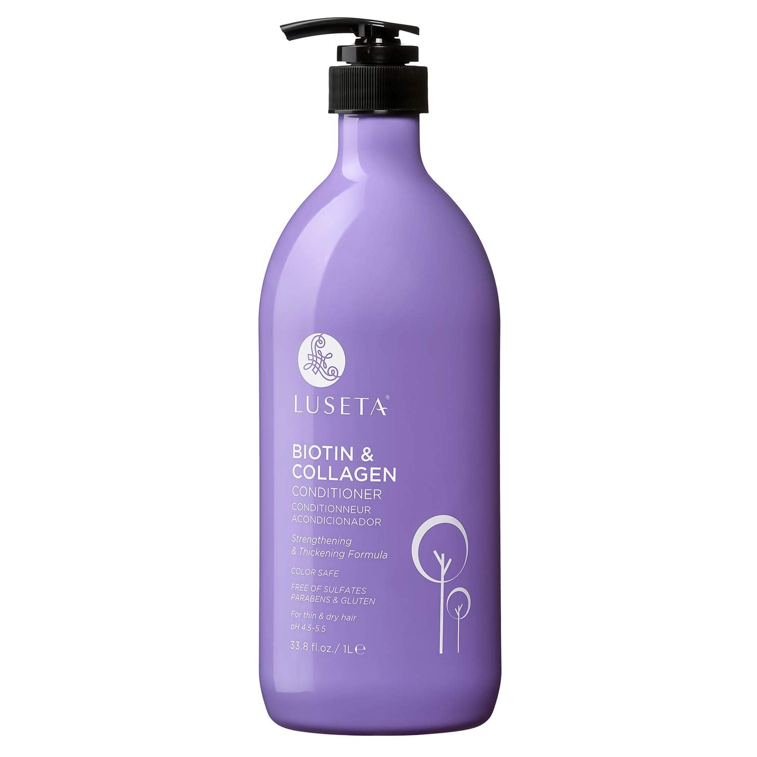 Luseta Biotin & Collagen Conditioner Thickening for Hair Loss & Fast Hair Growth - Infused with Argan Oil to Repair Damaged Dry Hair - Sulfate Free Paraben Free 33.8