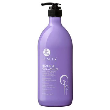 Luseta Biotin & Collagen Conditioner Thickening for Hair Loss & Fast Hair Growth - Infused with Argan Oil to Repair Damaged Dry Hair - Sulfate Free Paraben Free 33.8