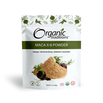 Organic Traditions Maca X-6 Black and Red Powder - 5.3oz - G