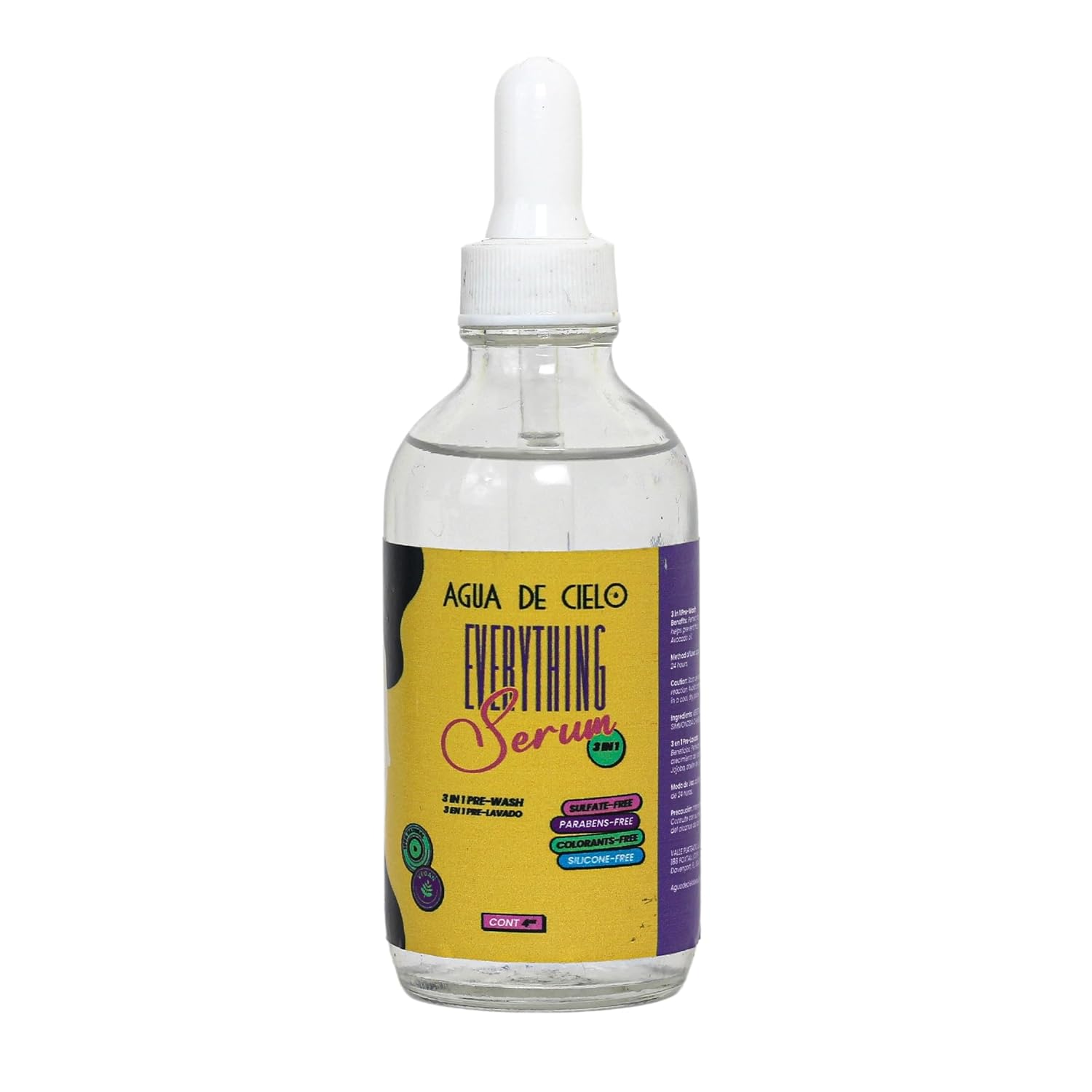 Agua de Cielo Everything Serum - Organic Hair Oil for Hair Growth, Anti-Frizz & Split Ends, Infused with Jojoba, Castor, Argan & Avocado Oil Blend, Nourishing & Anti-Aging Pre-Wash - 4