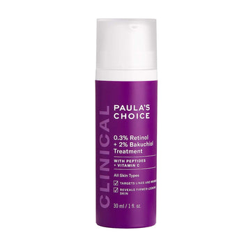 Paula's Choice CLINICAL 0.3% Retinol + 2% Bakuchiol Treatment, Anti-Aging Serum for Deep Wrinkles & Fine Lines, Fragrance-Free & Paraben-Free, 1