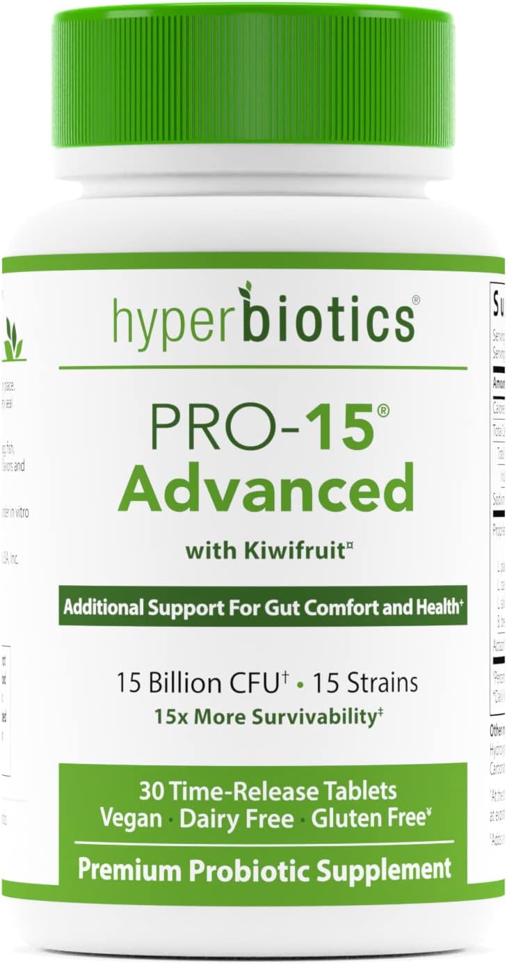 Hyperbiotics Pro 15 Advanced Probiotic Supplement | Time Release Table1.45 Ounces