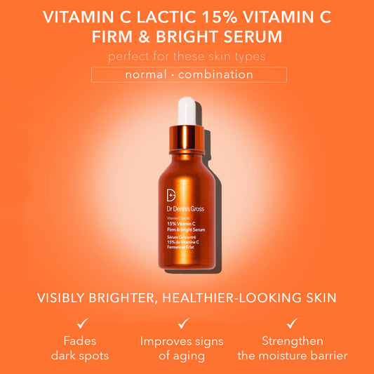 Dr. Dennis Gross Vitamin C Lactic 15% Vitamin C Firm & Brighten Serum: Visibly Improve Signs of Aging, 1