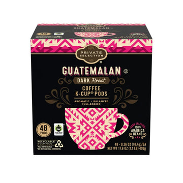 Private Selection Guatemalan Dark Roast Coffee K-Cup Pods | (48 count of Pods)| Pack of 1